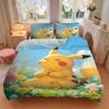3pcs Pikachu Duvet Cover Set,  Includes 1 Duvet Cover and 1/2 Pillowcases (No Insert) yy251104228