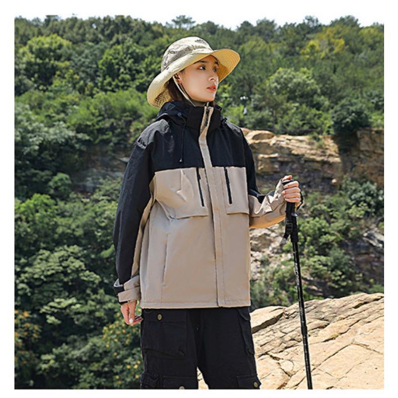 Осенняя пара цветная куртка тонкая одинарная тренчкот-плащ свободная ветрозащитная и водонепроницаемая для улицы