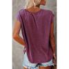 Women Fashion V Neck Printed T-shirt Summer Casual Short Sleeve Top