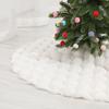 Christmas Tree Skirts Round Plush Xmas Trees Base Cover Carpet Mat Ornaments for Home New Year Party Decoration