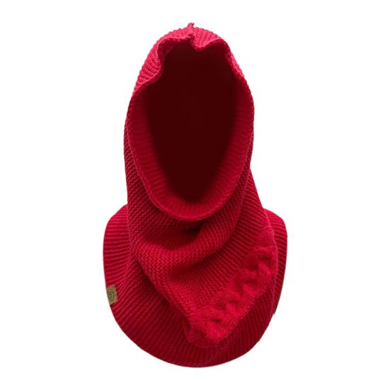 Yousheng Winter Wool Knitting Scarf Women Men Solid Color Dual Use Shawl Scarf Twist Texture Versatile Warm Hat Scarf