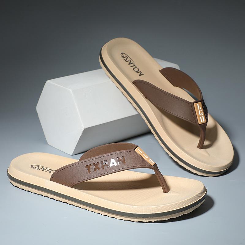 Мужские шлепанцы, летние уличные нескользящие мужские тапочки, пляжные шлепанцы, сандалии