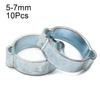 10Pcs Assortment Kit Pipe Clip Double Ears Pipe Hoop Adjustable Hose Clamp  Fuel Tube Water Pipe