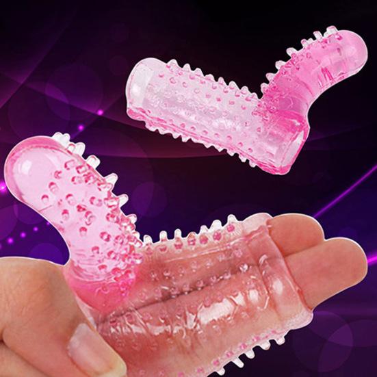 Penis Sleeves Silicone Finger Cock Ring Penis Sex Toys Adult Product
