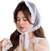 Teens Girl Lace Bandana Summer Sunproof Headscarf Tie Back Camping Headwrap Sunproof Girl Traveling Hair Kerchiefs
