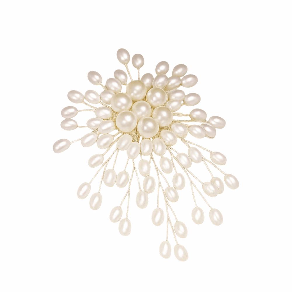 Big Bouquet Pearl Flower Brooch Elegant Pearl Fashion Jewelry Lapel Pin Badge  Special Events
