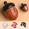 6.6*4.5Cm Pill Box Case Solid Wood Bottle Holder Wooden Rescue Container Pendant
