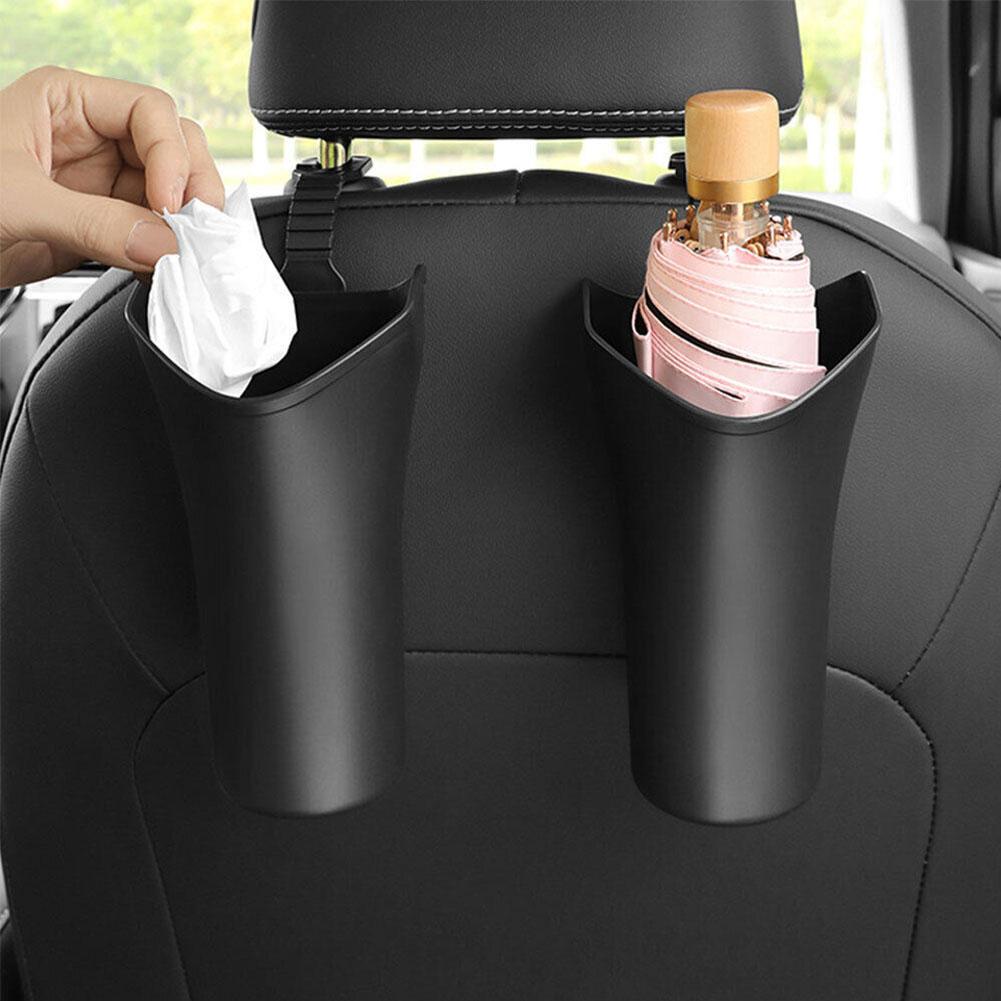 Car Storage Box With Hook Umbrella Kettle Rack Barrel Trash Box Storage Holder Storage Case Plastic Can Black Auto Z1E8