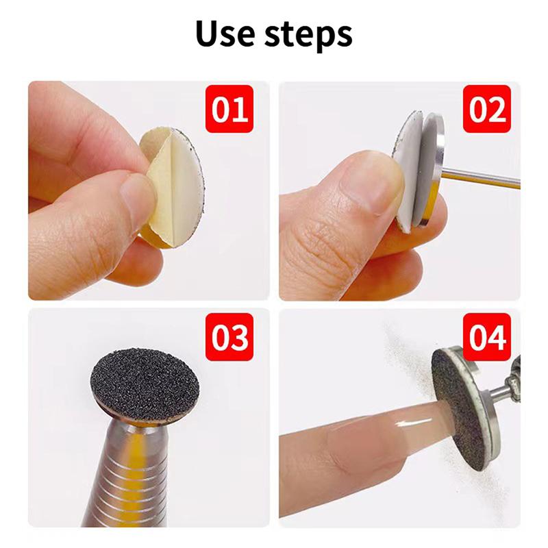 60 шт., шлифовальный диск для наждачной бумаги, электрические шлифовальные напильники для шлифовки омертвевшей кожи ног