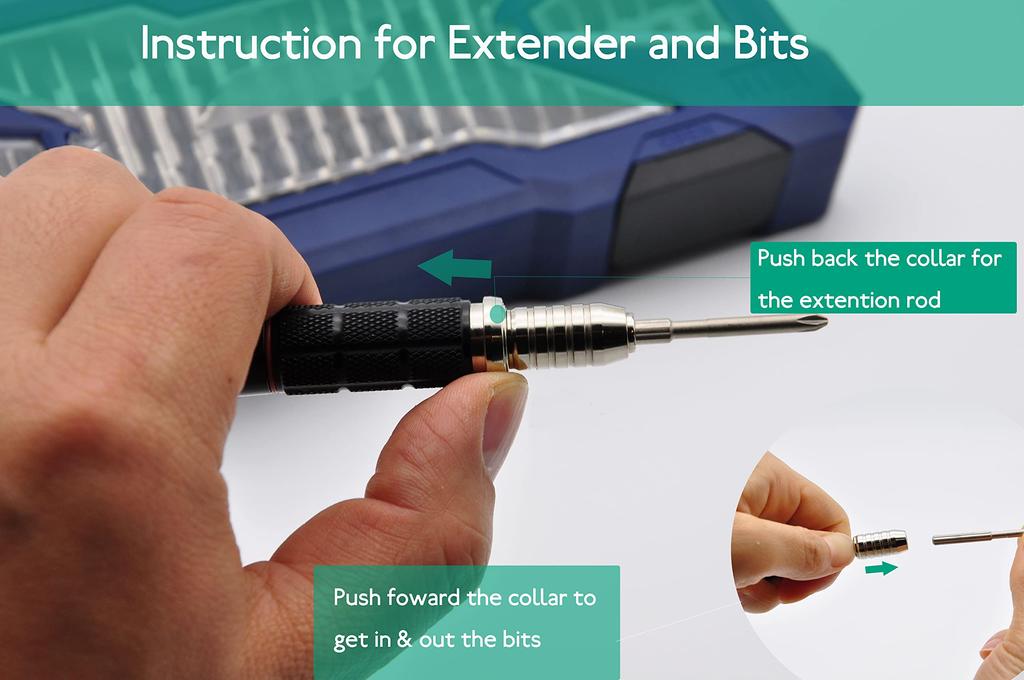 Набор отверток Nanch Precision Screwdriver 57in1, удлинитель ручки из алюминиевого сплава, встроенный набор инструментов для самостоятельного ремонта часов