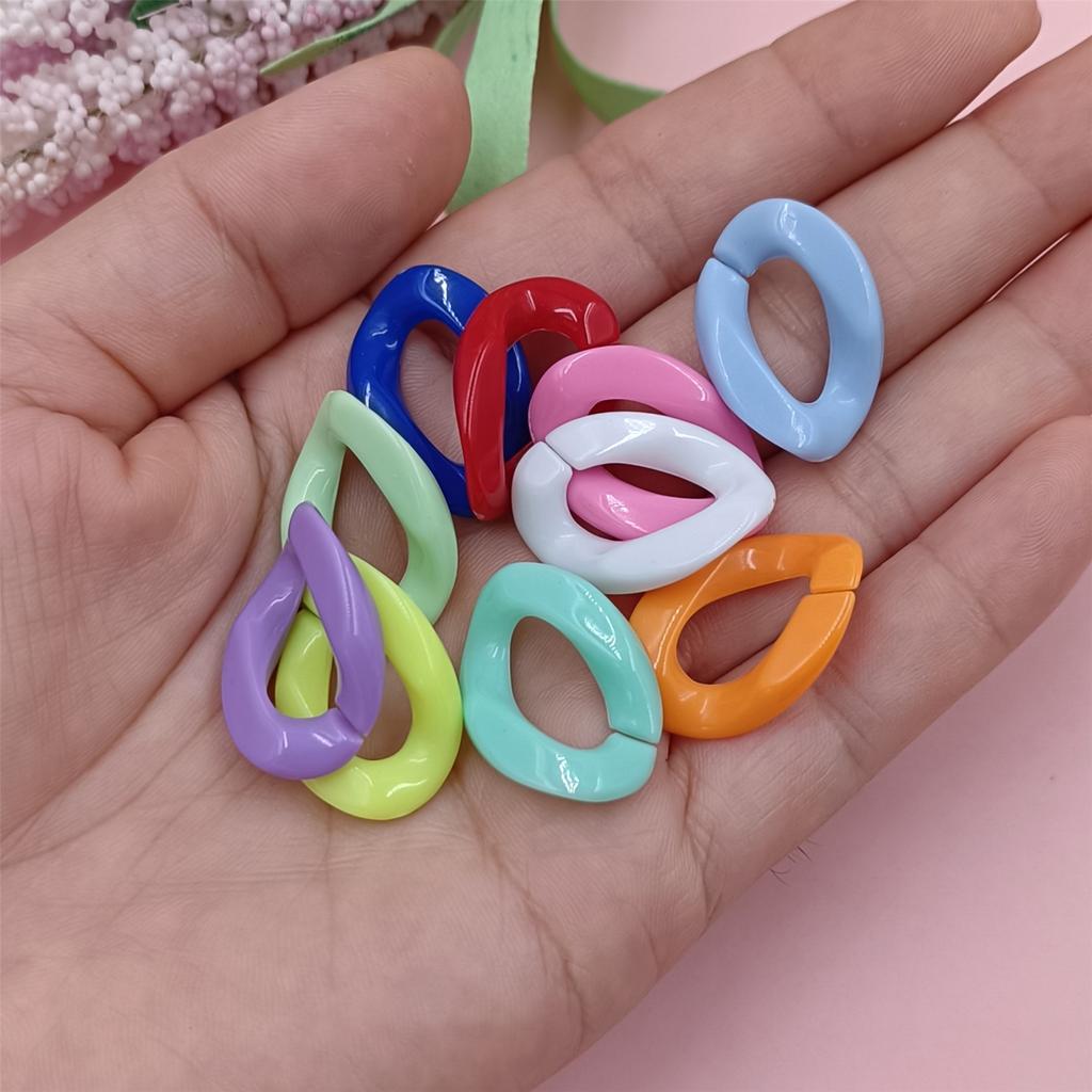 50Pcs 17*24mm Jewelry Making Loose Beads DIY Findings Twist Chain Wholesale Necklace Bracelet Pendant Keychain