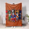 Cute cartoon dog digitalprinted polyester Bedroom velvet flannel soft sofa cover blanket Fleece soft sofa cover blankets