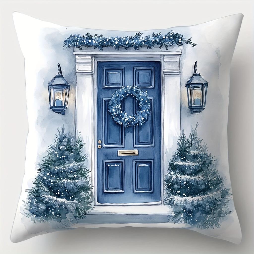 Рождественское украшение наволочка камин Рождественская елка подарок наволочка диван подушка люкс комната украшение для дома подарок