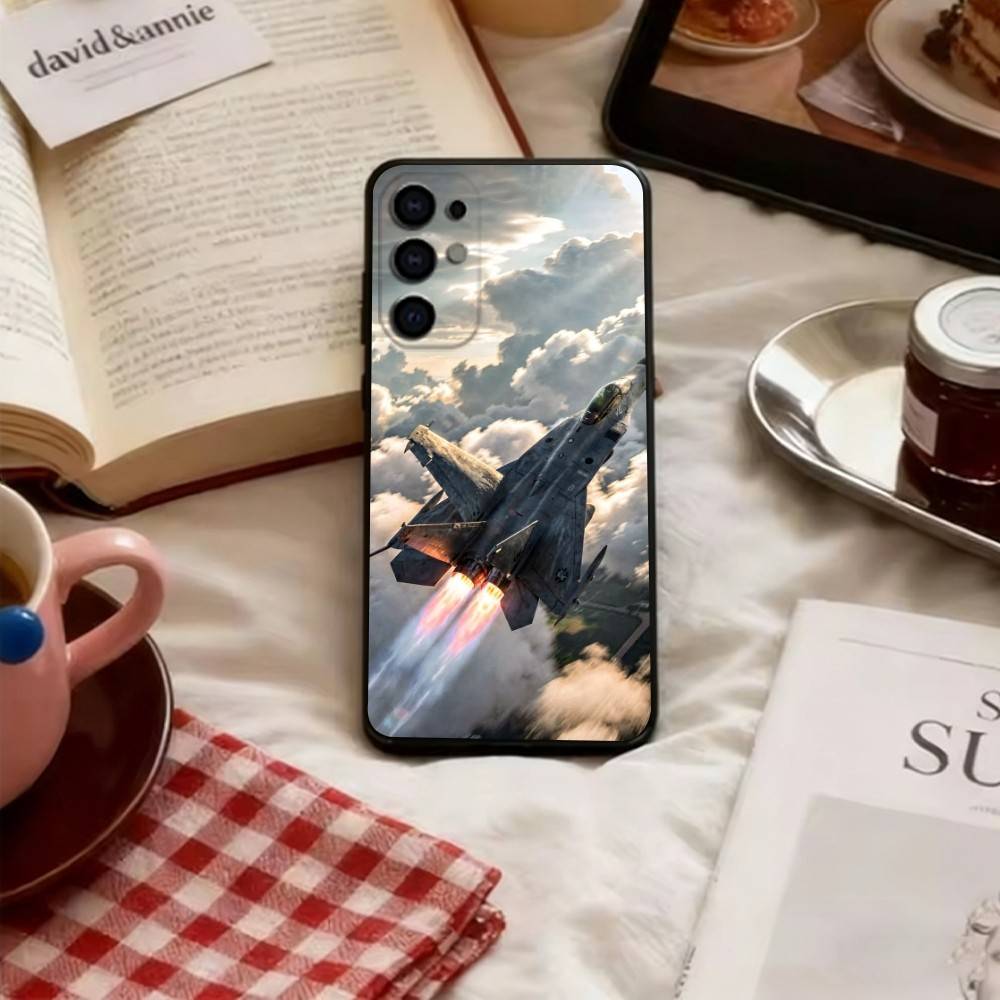 Fighter jets take off Phone Case For Samsung S25,S24,S21,S22,S23,S30,Ultra,S20,Plus,Fe,Lite,Note,10,Black Cover