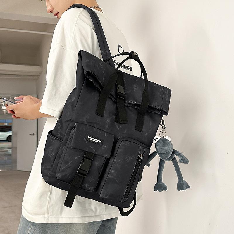 Schoolbag Japanese school bag male trend Korean version junior high school high school boys Harajuku Internet celebrity backpack 11.1 inch
