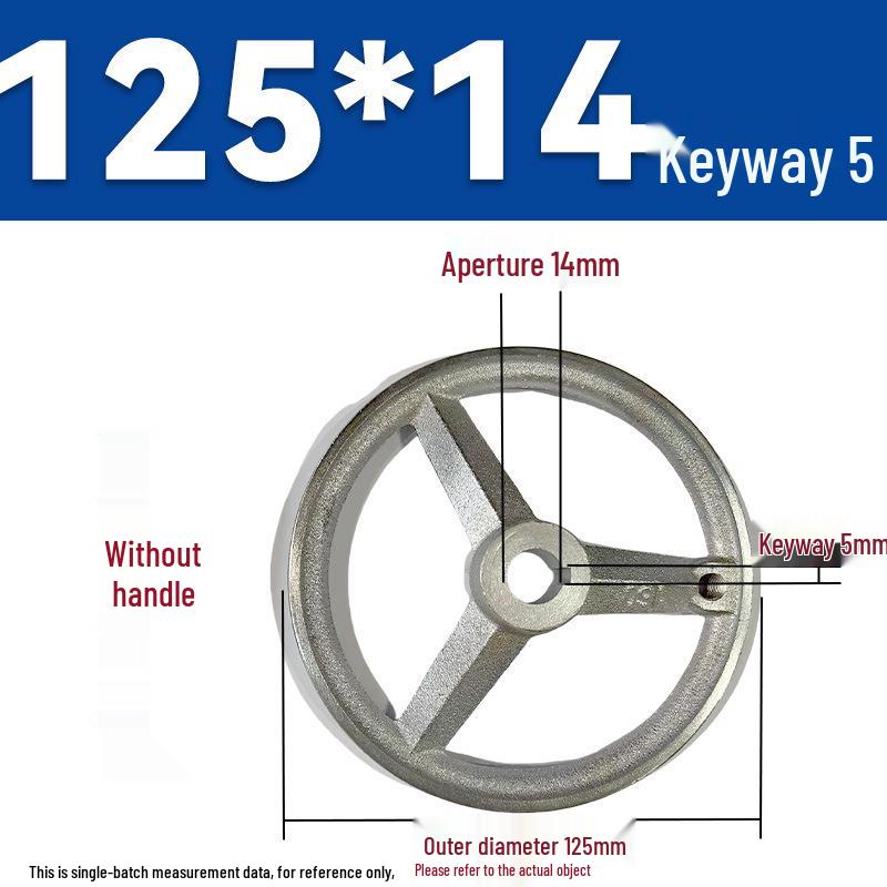 Chrome-Plated Cast Iron Handwheel with Square and Round Corrugated Edges for Industrial Machine Tools