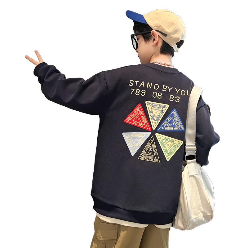 Трендовая толстовка с длинным рукавом для мальчиков - Коллекция Осень и Весна 2025