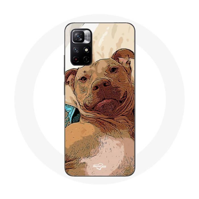 Coque - MANIACASE - Redmi Note 11 5G - Marron - American Pit Bull Terrier - Souple