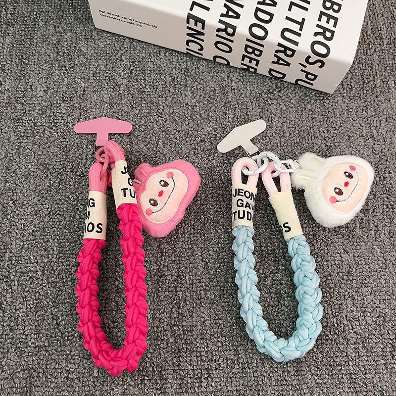 Розовый Тканевый Брелок для Мобильного Телефона Мужской и Женский Мультяшный DIY Подвеска для Ключей Рюкзак Защита от Падения