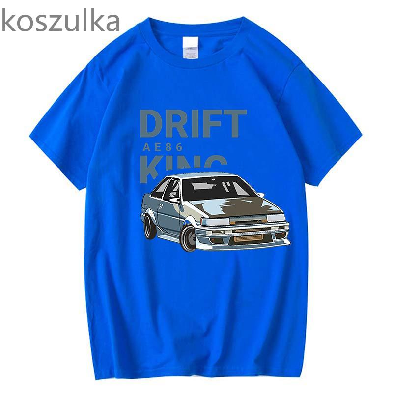 Unisex Men Women Drift AE86 Intial D T Shirts O-Neck 100% Cotton 2022 Summer Printed Unisex Harajuku Game Custom Unisex Short Sleeve