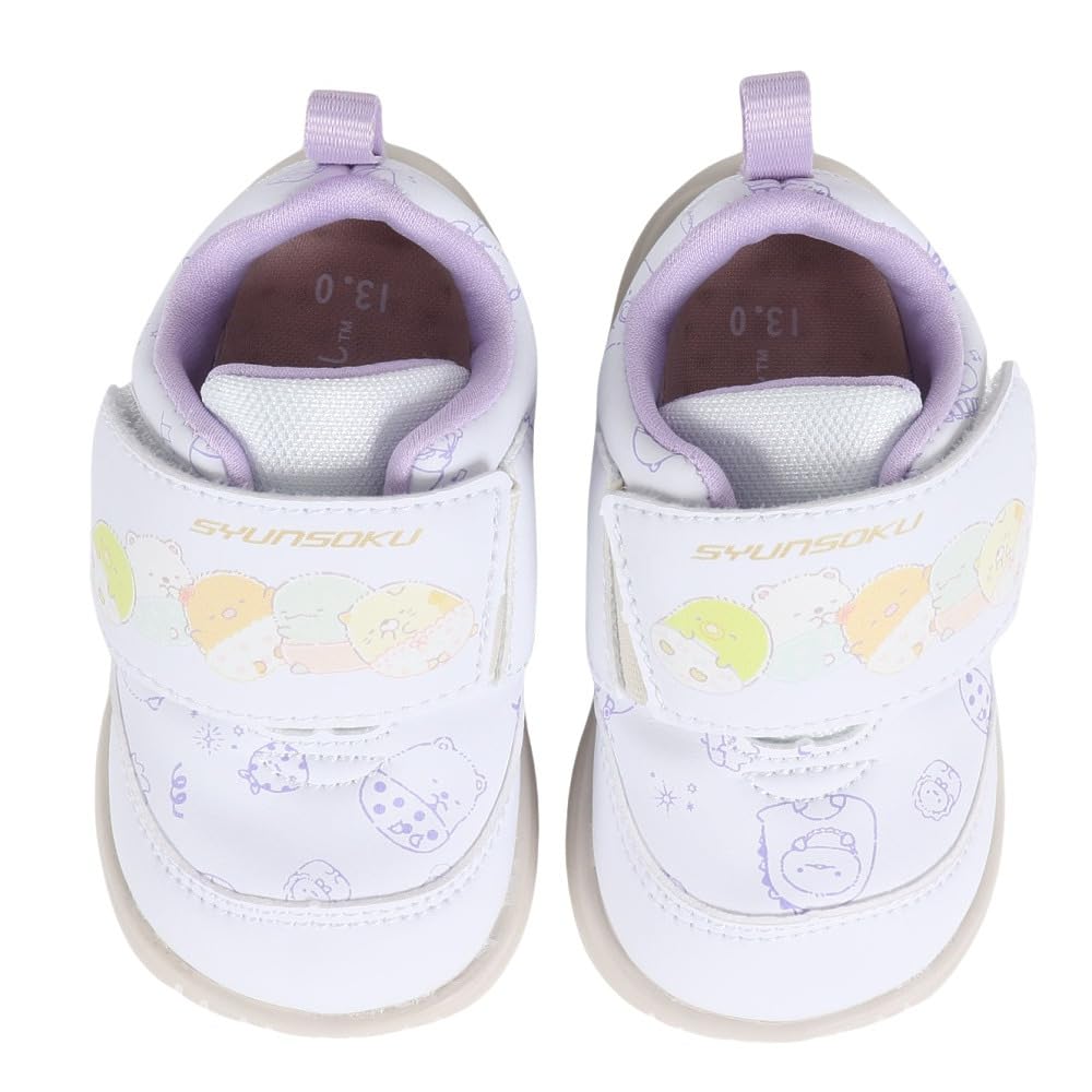 Shunsoku Sumikkogurashi Baby Foot Sizes Boys and SJB 1130 Shoes, Sneakers, Wide, Lightweight, Development, 12-15cm, Girls,