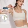 Женский спортивный бюстгальтер больших размеров контрастного цвета — поддержка для йоги и бега с красивым дизайном спины