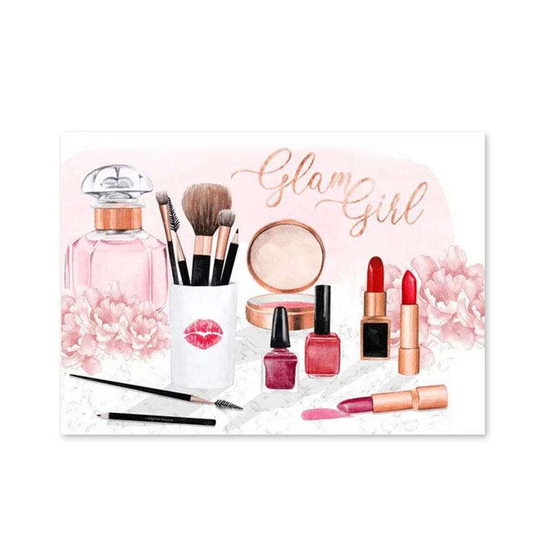 Современный парфюм, инструмент для макияжа на высоком каблуке, настенный художественный постер и принт, холст, картины для салона красоты, украшение дома