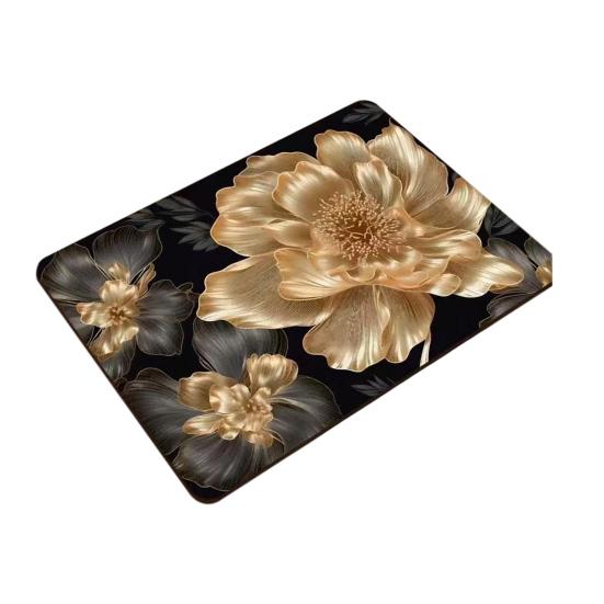 Yousheng Floral Dish Drying Mat Absorbent Kitchen Drying Mat Reusable Washable Dish Drying Pad Non-slip Dish Rack Mats for Kitchen Counter