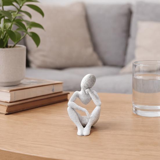 Nordic Style Ornament, Abstract Thicker Design Desktop Sculpture, 3D Printed Desk Accessory for Home Office
