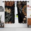 2 шт./компл. Бохо цветочные светонепроницаемые шторы для спальни, винтажные богемные тропические цветы, интерьерные шторы с люверсами, оконные драпировки
