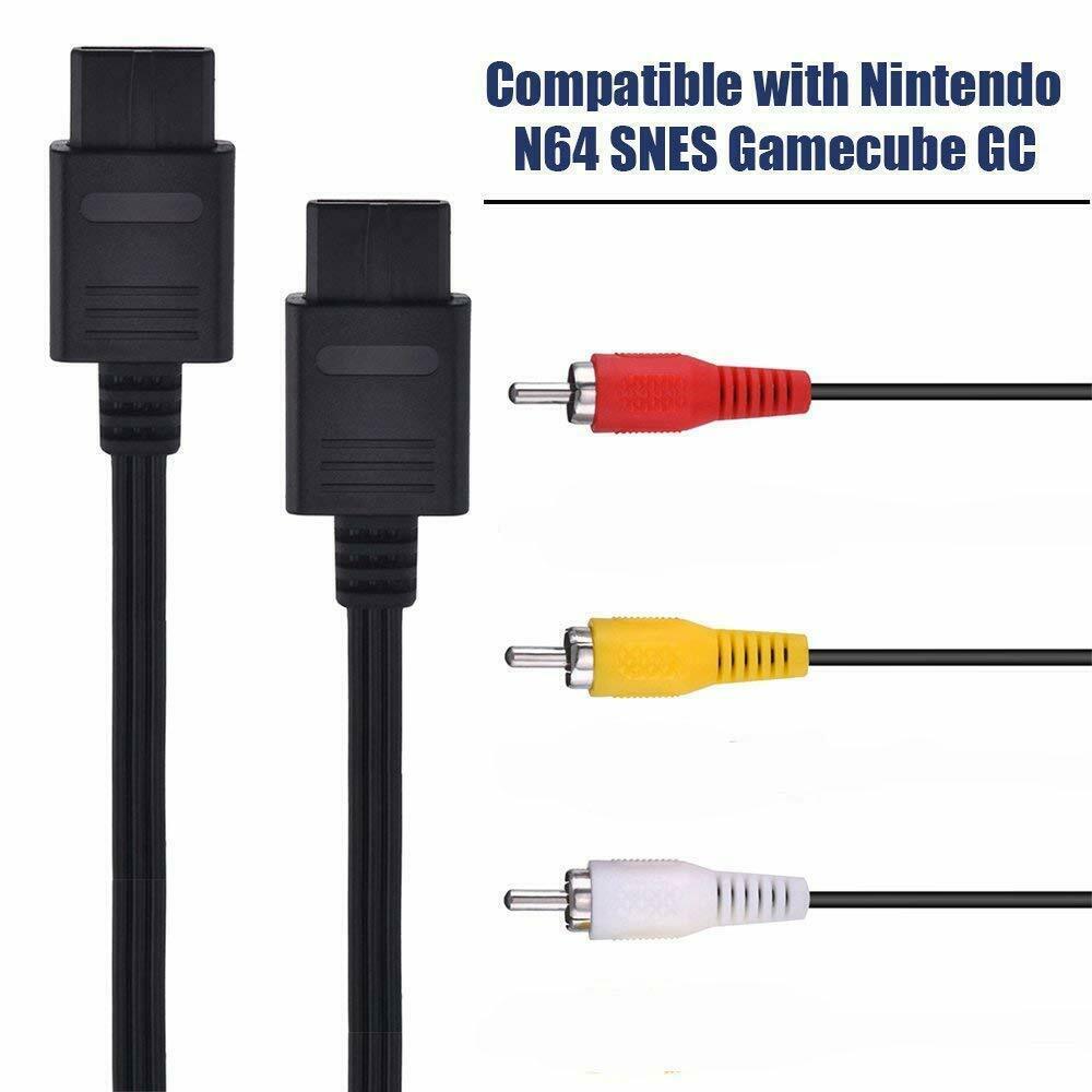 1.8M For Nintendo 64 N64 Audio TV Video Cord AV Cable to RCA For Super Nintend GameCube N64 SNES Game Cube Accessories