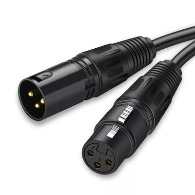 3-контактный микрофонный кабель XLR со сбалансированной схемой (гнездовой разъем-папа), премиальное качество звука, длина 1,8 м