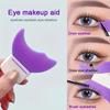 Silicone Eye Makeup Aid Tool - Multifunctional Mascara Guard, Eyeshadow Applicator, Reusable Eyeliner Pad Template