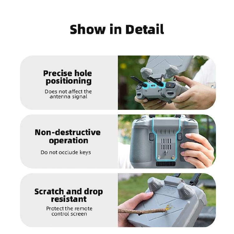 Remote Control Sun Hood Sunshade for MINI 4PRO/AIR3 Improved Screen Visibility