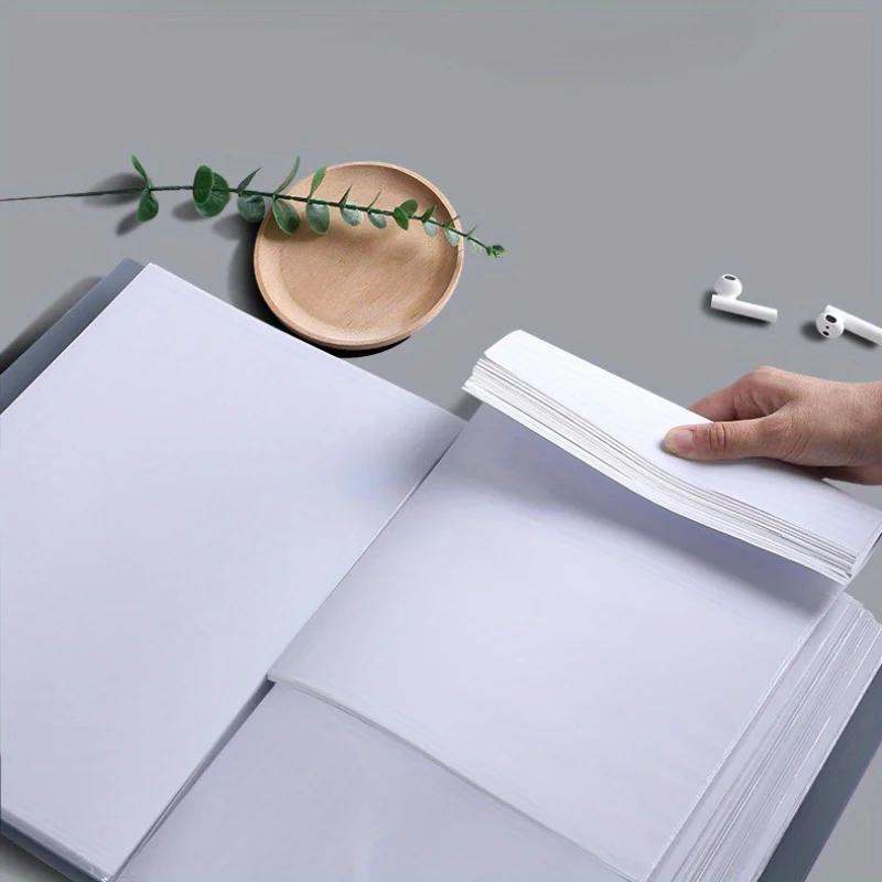 1 упаковка, органайзер для документов формата А4 с 60 прозрачными карманами - многослойная папка для хранения документов в офисе и школе, настольный органайзер, скоросшиватель