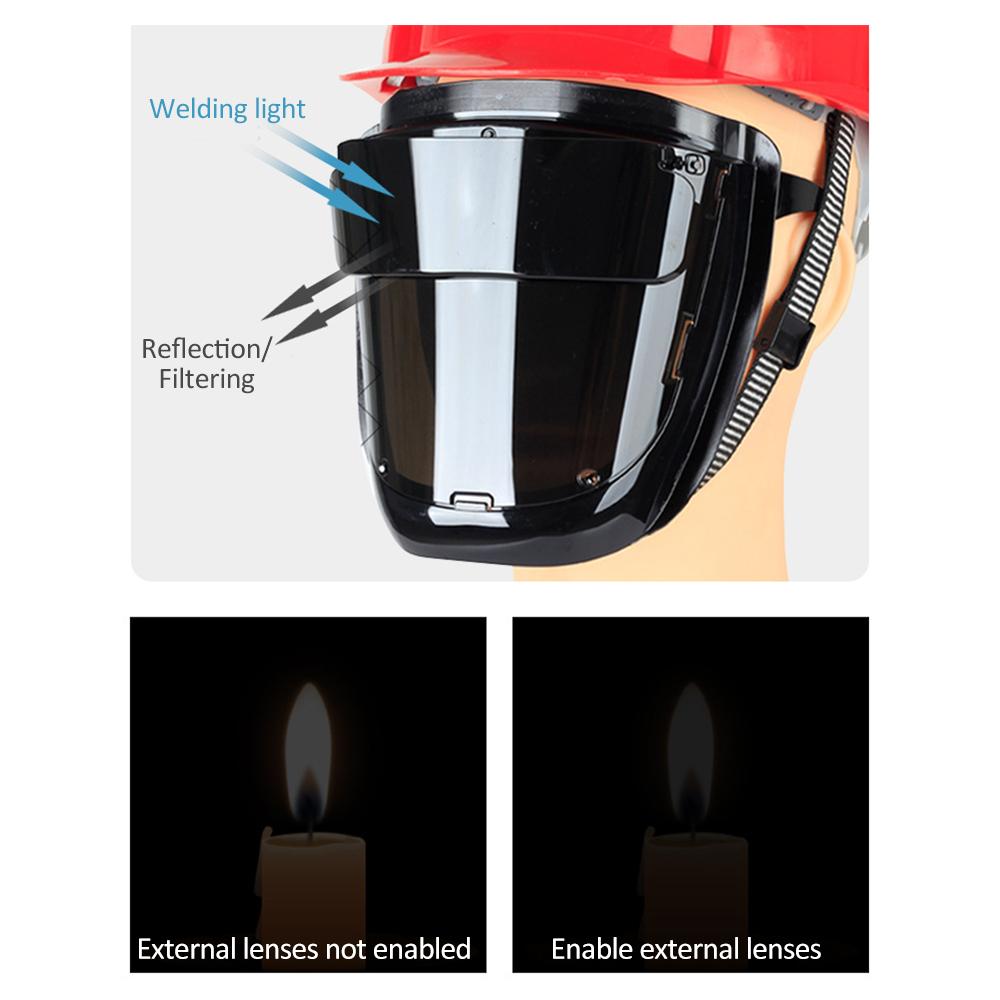 Сварочная маска для ПК, портативная сварочная маска с большим обзором на 180 градусов, устойчивая к высоким температурам маска для дуги