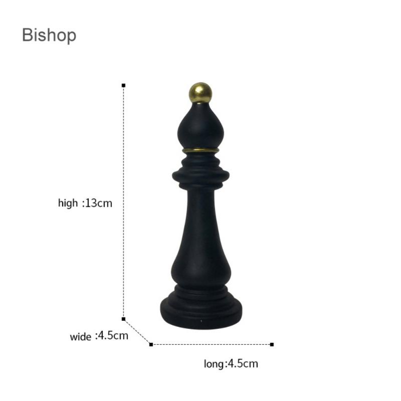Креативная черно-белая статуя, шахматный декор, ретро смола, шахматные фигурки, статуя, украшение для офиса, дома, подарки, шахматное украшение