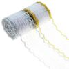 10Yard/Roll 4.5cm Embroidery Gold Silver Lace Ribbon DIY Apparel Sewing Fabric Wedding Party Gift Decoration