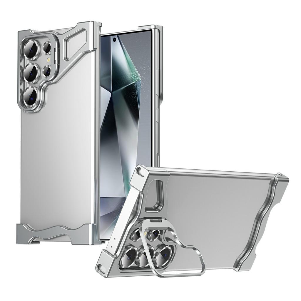 Бампер для Samsung Galaxy S25 Ultra, чехол для телефона с металлическими углами, отводящий тепло, с линзой-подставкой