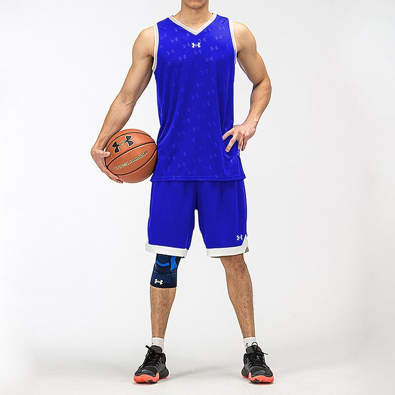 Under Armour Баскетбольные повседневные шорты контрастной вязки, штаны унисекс, королевский-синий 21500202-400