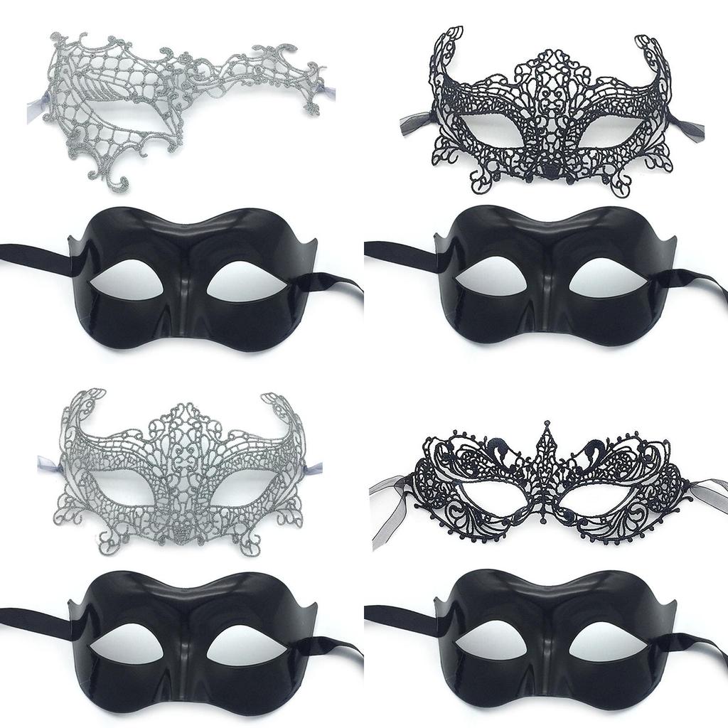 Серебряная нить маска на пол лица с накладкой на глаза для косплея и вечеринок