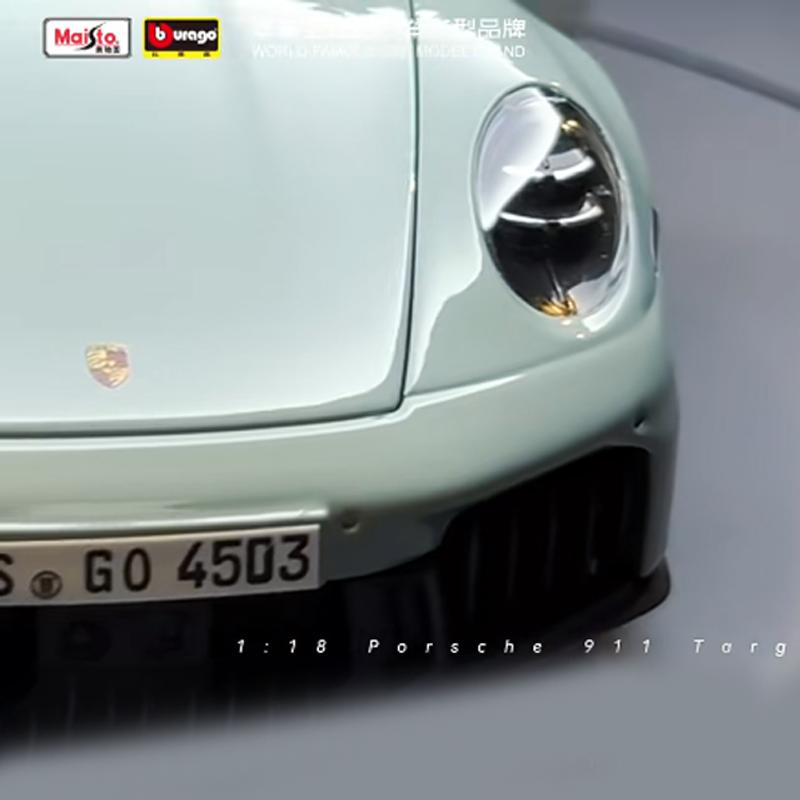 В наличии Maisto 1:18 Porsche 911 Targa 4 Gts (992.2) Сплав Миниатюрная Литая Под Давлением Полностью Открывающаяся Модель Кастомные Игрушки Подарки