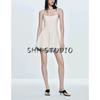 Summer New Product Women's Clothes Minimalist Round Neck Sleeveless Color Contrast Patchwork Hem Short Dress 8020815