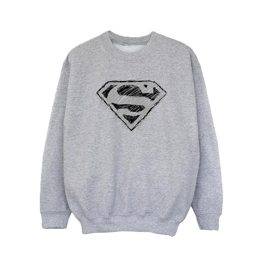 DC Comics Girls Superman Logo Sketch Sweatshirt