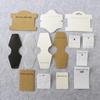 100pcs/Bag Kraft Paper Hair Band Card Packing PVC Tags Jewelry Display Cards Earring Bracelet Necklace Hanging Cards