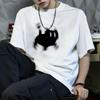 Summer Casual Oversized T Shirt Pure Cotton T-shirts for Men Harajuku Funny Cartoon Print White Y2k Tops Male Streetwear Youth