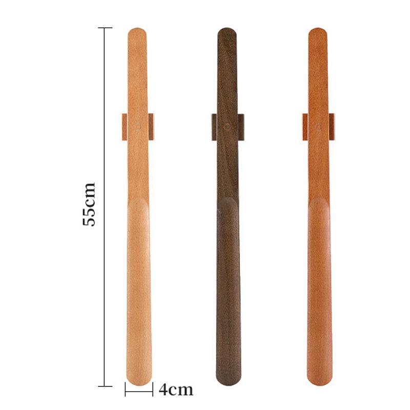 55CM Wooden Long Handle Magnetic Shoehorn Long Shoe Spoon Horn for Shoes Wear Shoe Easier