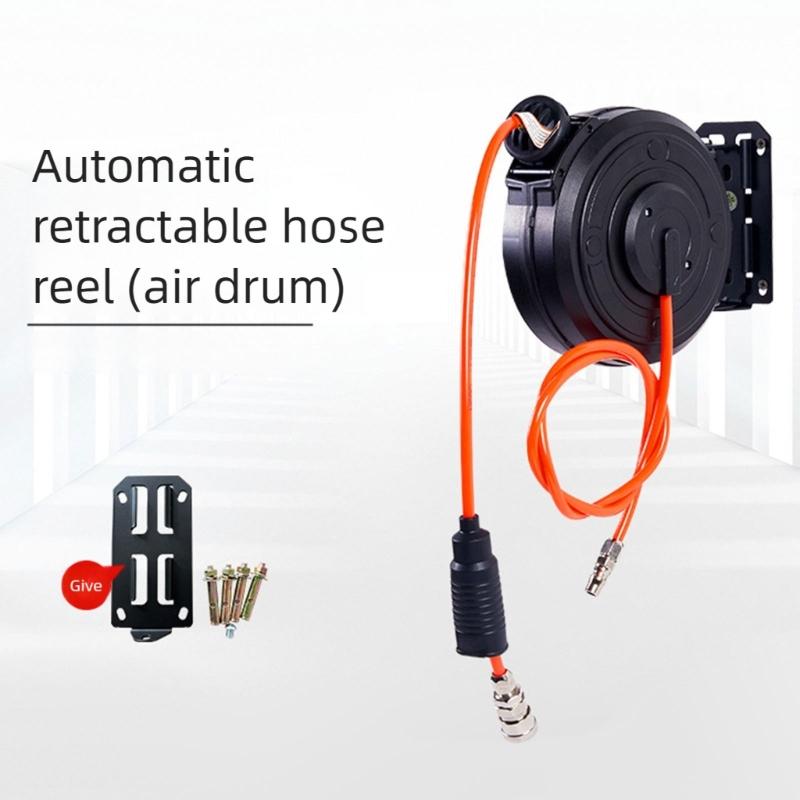 Automatic Retractable Dust Proof Miniature Air Hose Reel for High Pressure Applications in Automotive Repairing Shops