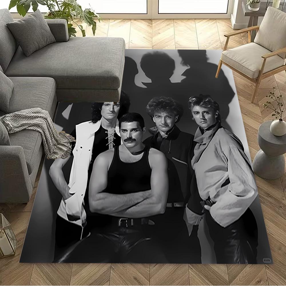 Rock Band Photo Shoot Carpet Design for Dining Room Dormitory Living Rooms Decorate room Antislip Carpet Office home decor
