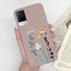 For Vivo V21 Case V2066 V2050 Soft Silicone Cute Painted Cover For Vivo V21E V 21 4g 5g Phone Cases Shockproof Bumper Slim Funda